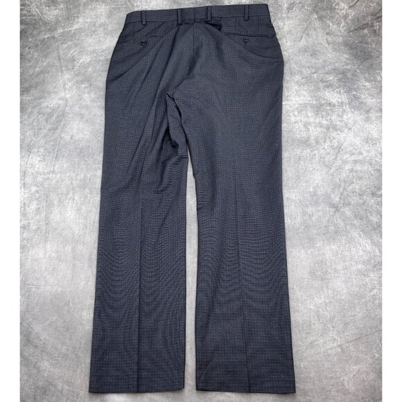 Lauren Ralph Lauren Pants Men 36W x 34L Black Blue Houndstooth Check Dress Caree - Picture 11 of 13